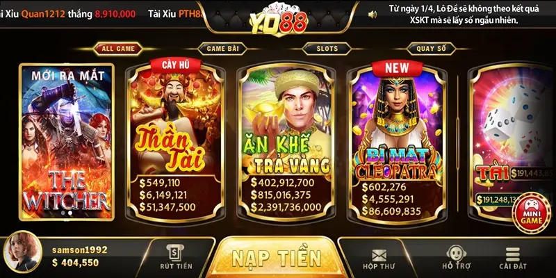 Các dịch vụ giải trí hấp dẫn tại cổng game Yo88